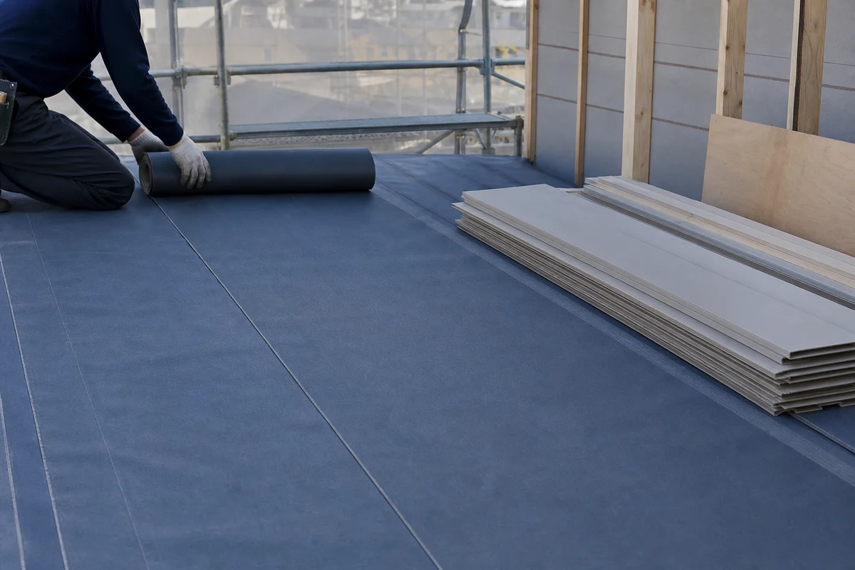 建設リサイクル法や分別解体に関する記事のアイキャッチとして、建材のある現場を報道写真調で写した画像。